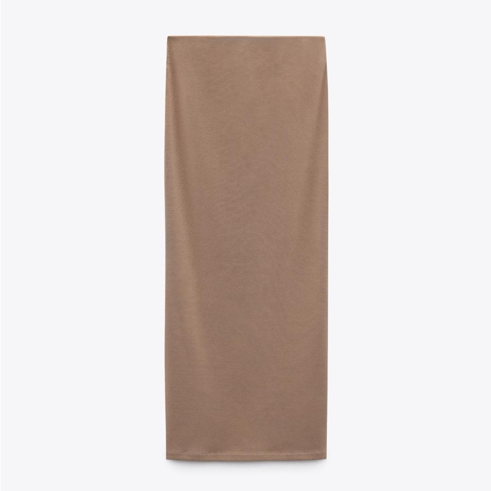 Zara brown-taupe midi pencil skirt , medium